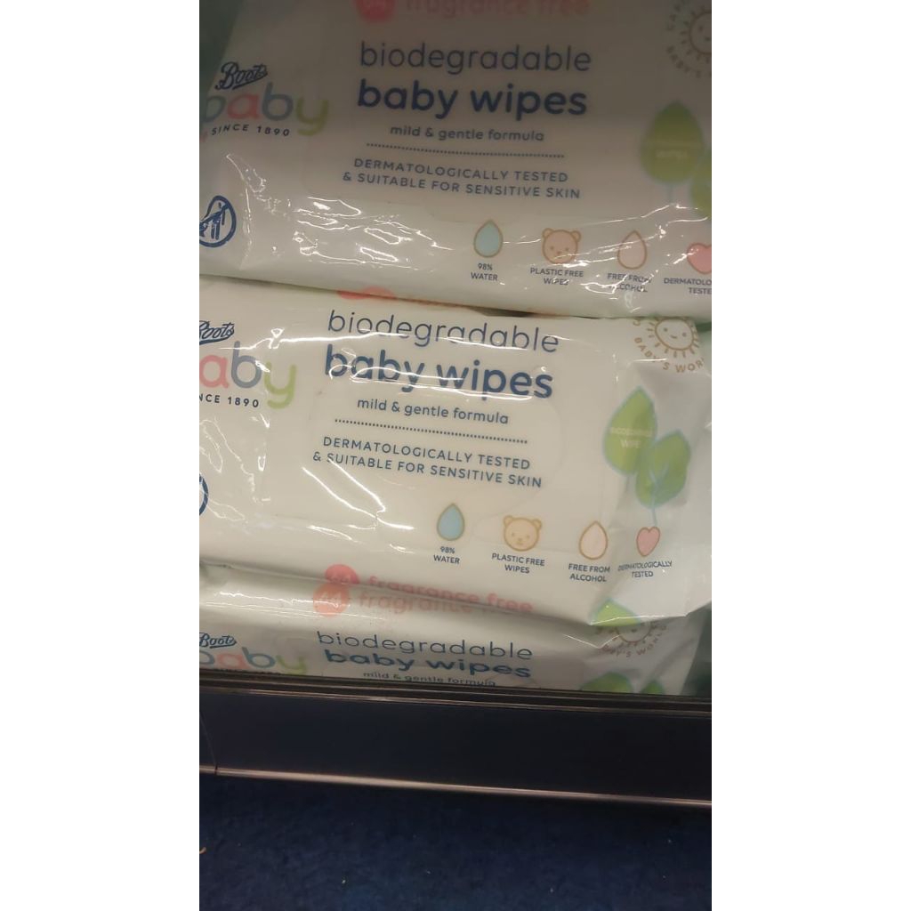 Boots baby wipes mild and gentle fragrance free 64's ORIGINAL