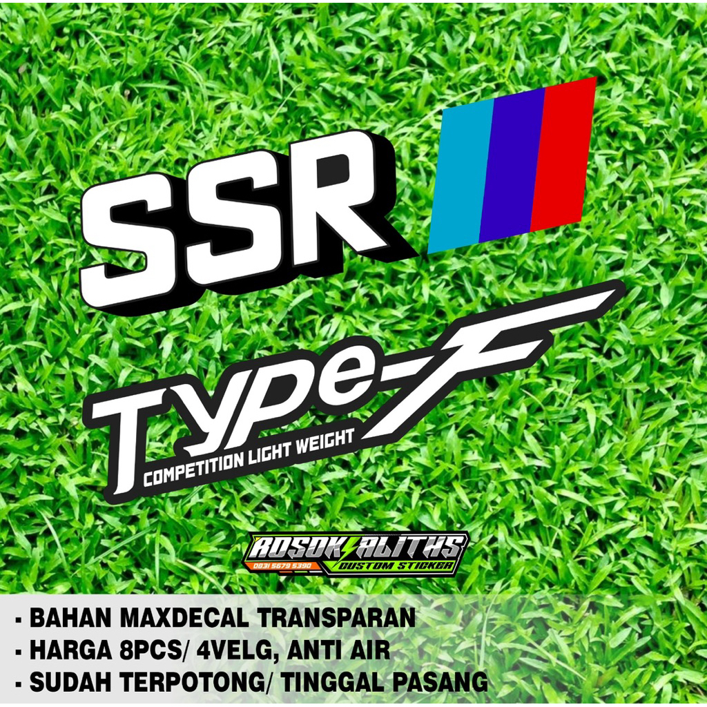 [COD] STIKER SSR TYPE F, STIKER SSR TRANPARAN, STIKER SSR TYPE F TRANPARAN