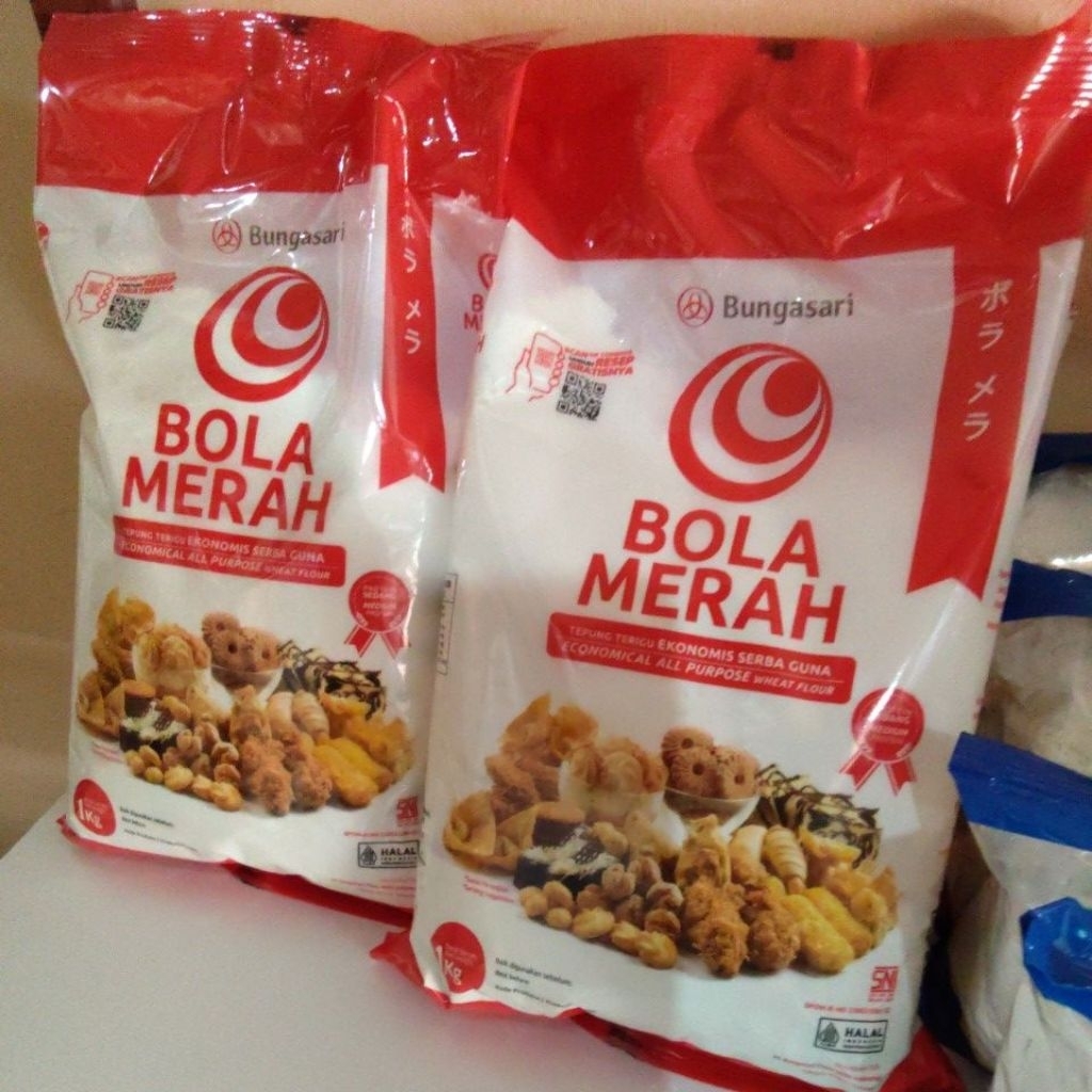 Tepung Terigu Bola Merah 1Kg Medium Protein