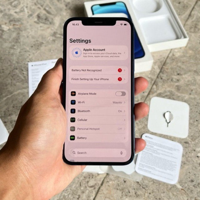 Iphone 12 Blue 128 gb Bekas mulus