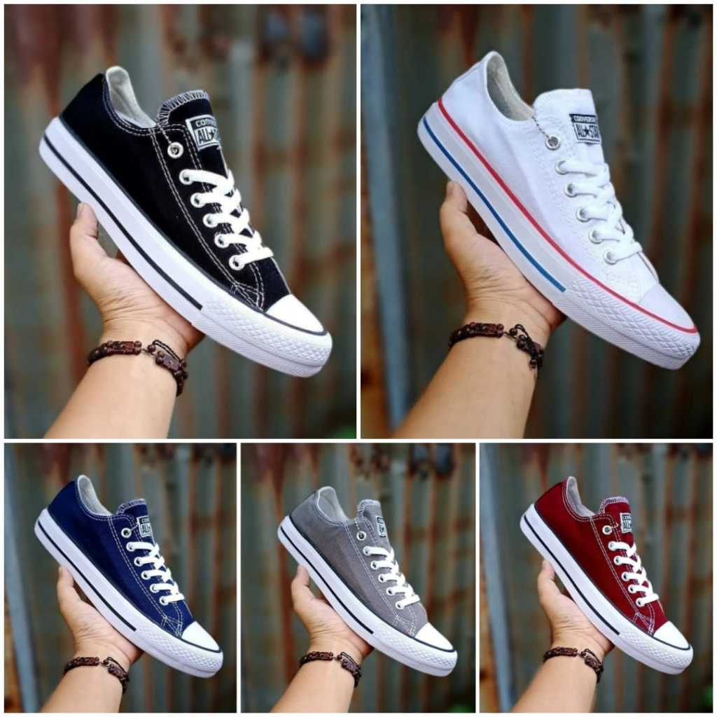 sepatu sneakers Converse all star low pria wanita free box original