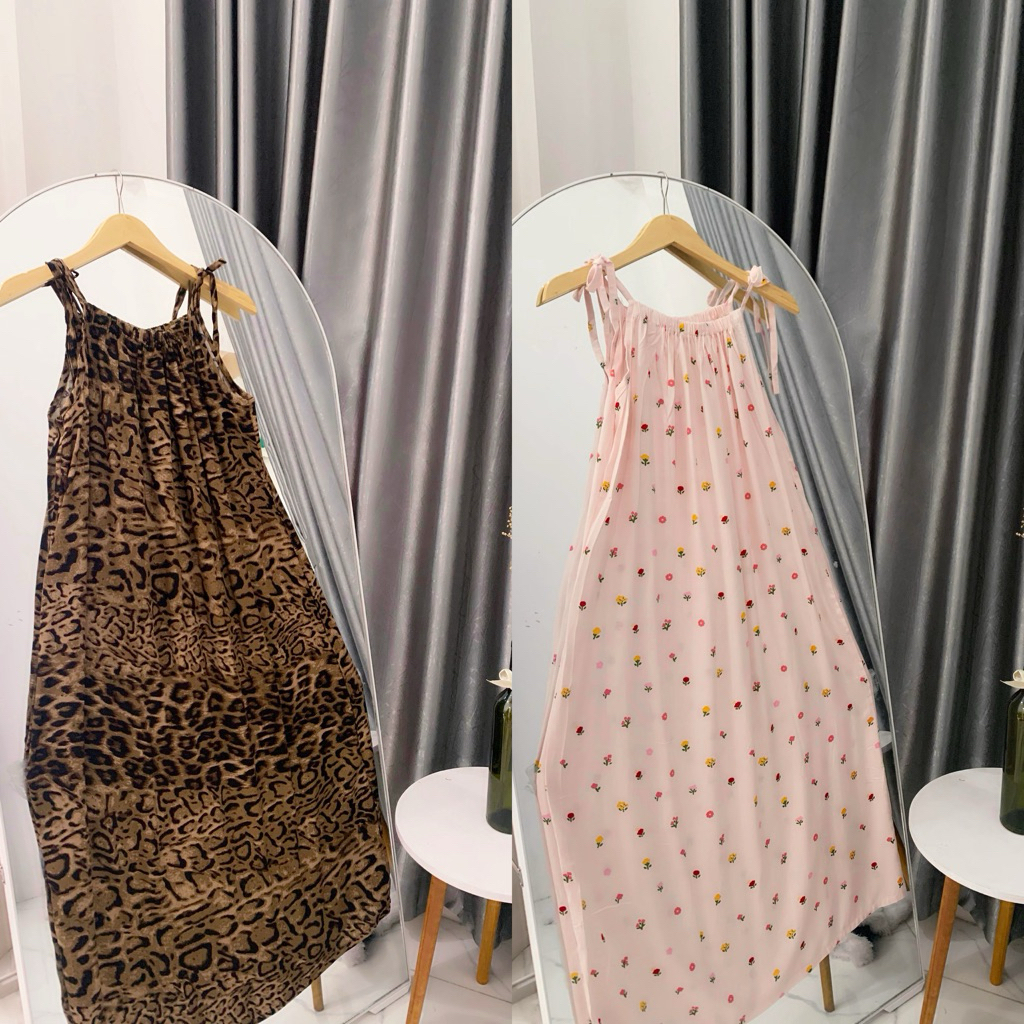 SELY LONG DRESS | daster tanpa lengan panjang