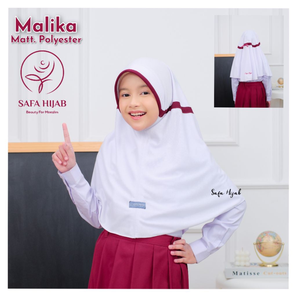 "Terbaru" MALIKA Hijab Sekolah SD ori by Safa Hijab