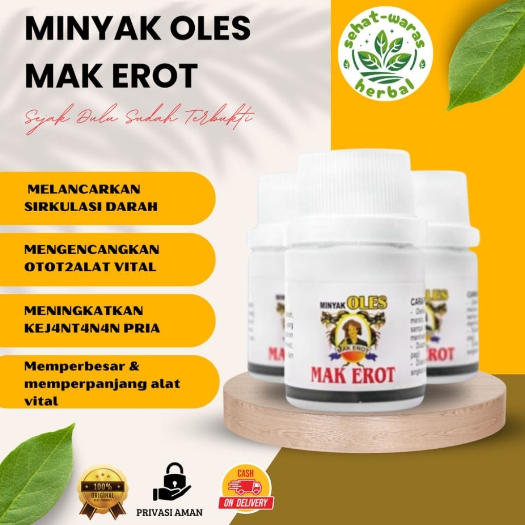 Josss ori100% Mak Erot Minyak  Asli Original Minyak Oles Mak Erot Obat