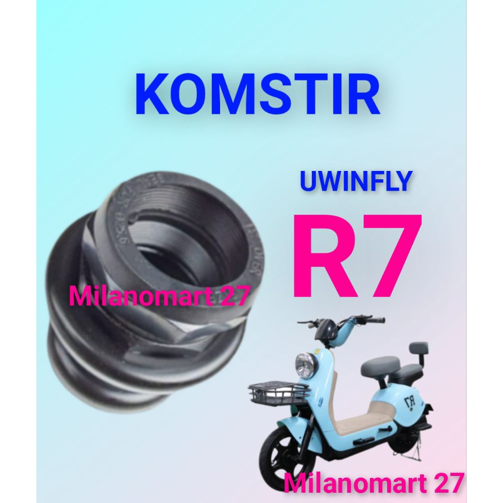 komstir uwinfly R7 kones headset komfork sepeda listrik uwinfly r7