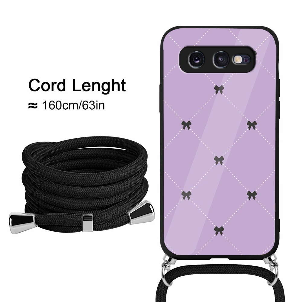 Case Glass Akrilik + TALI  For SAMSUNG S10E - case hp - case akrilik  SAMSUNG S10E - Casing Handphon