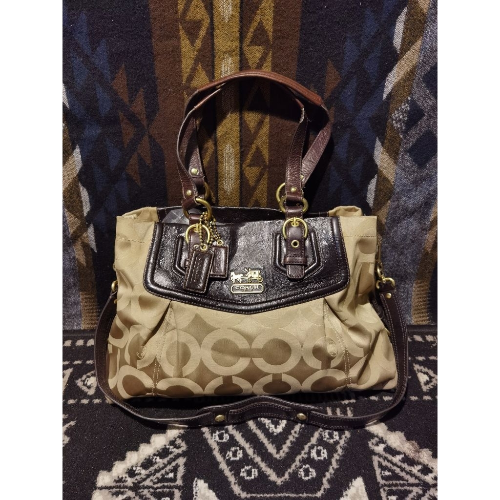 sholder bag Coach nylon mix leather