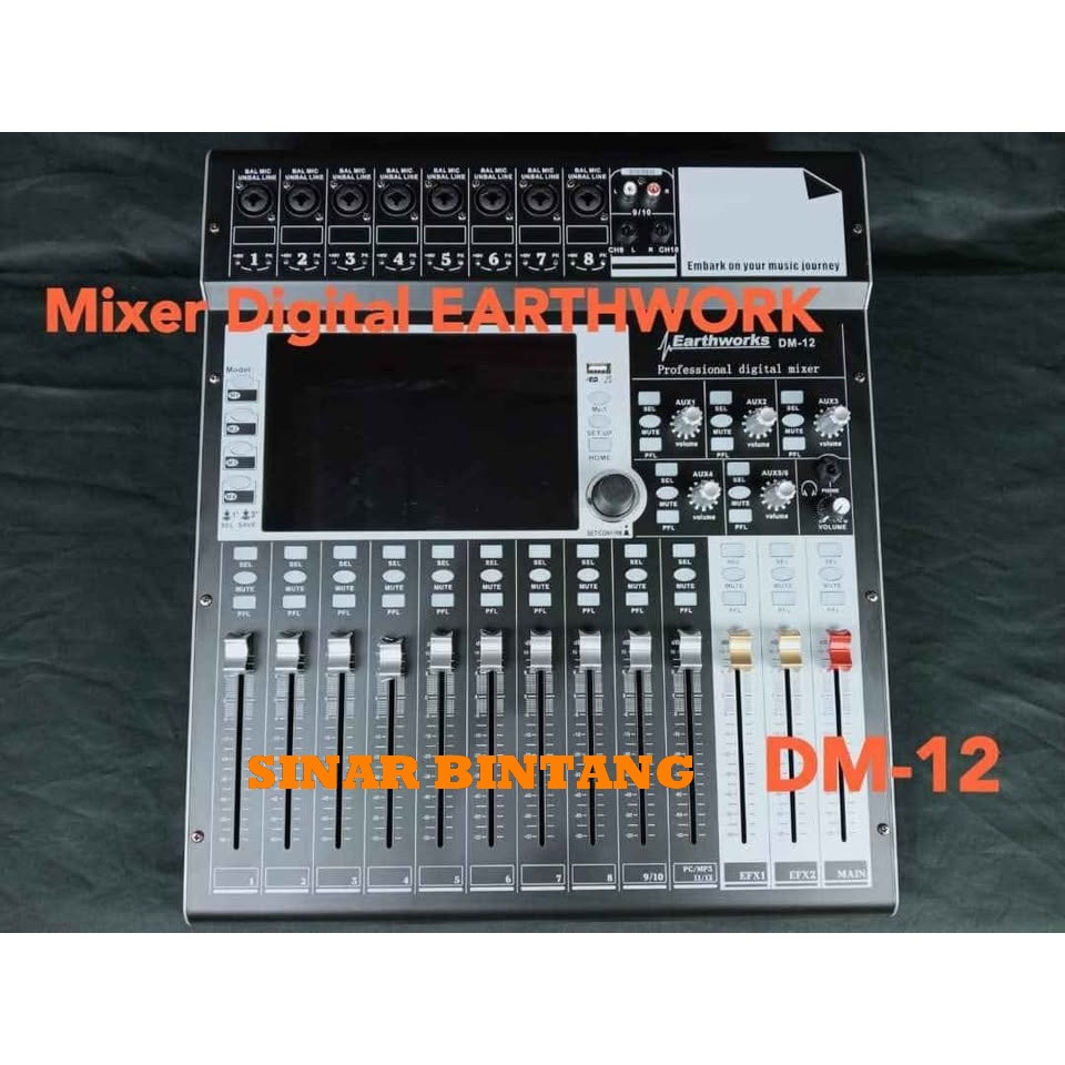 MIXER DIGITAL EARTHWORKS DM-12 PROFESIONAL MIXER 12 CHANNEL EARTHWORKS DM12 EARTHWORK DM 12 BLUETOOT