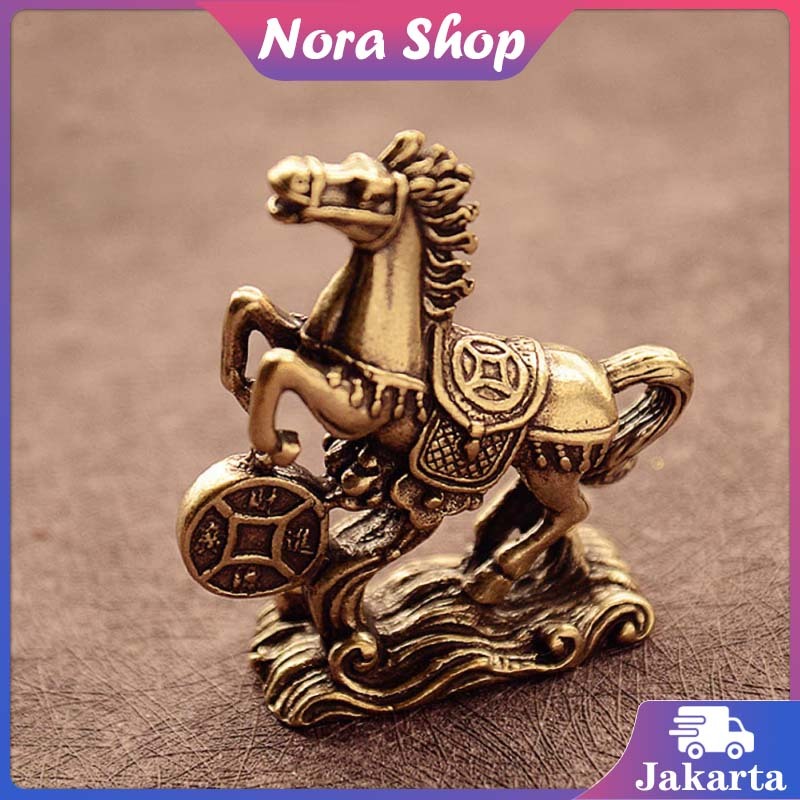 Home Decoration Patung Kuda Chinese Feng Shui / Hiasan Patung Kuda Kuningan