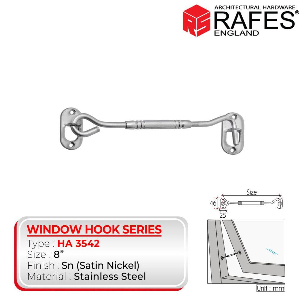 HAK ANGIN JENDELA RAFES STAINLESS STEEL - HA 3542