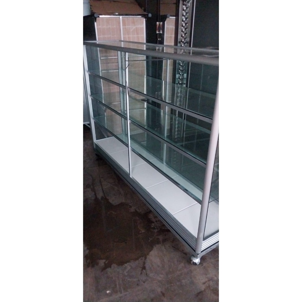 ETALASE KACA 1,5 M Kaca 5mm tanpa pintu