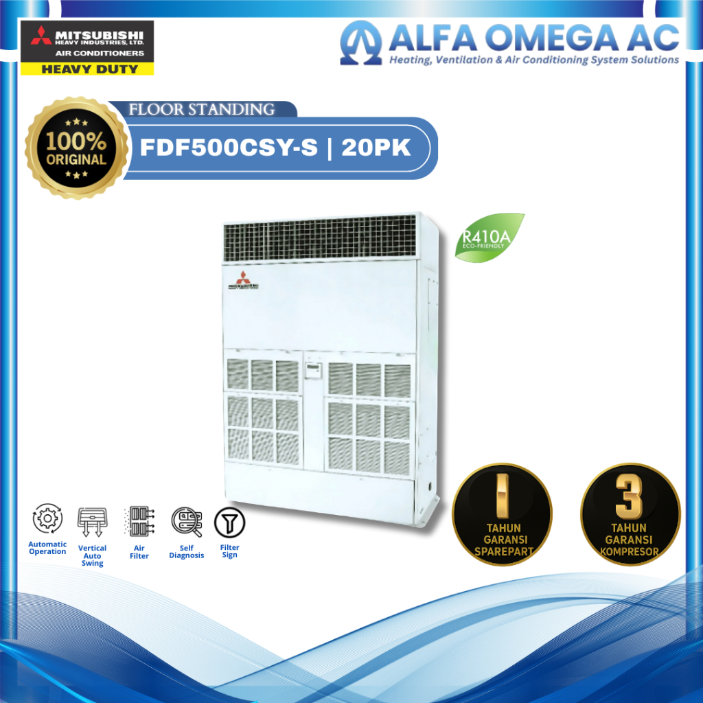 Mitsubishi AC Floor Standing Standard Non Inverter 20 PK - FDF500CSY-S#ACMITSUBISHI #TERMURAH - UNIT