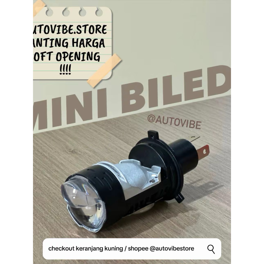 Lampu Utama Mini Biled Y4 Socket H4 | Lampu Utama Termurah | Mini Biled Super Terang