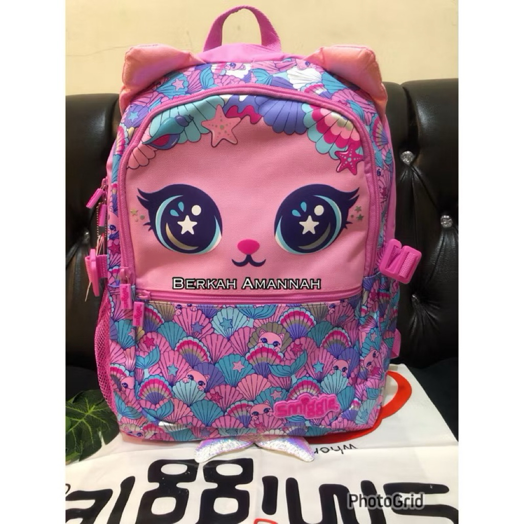 Tas sekolah hey there cat pink tas cat original