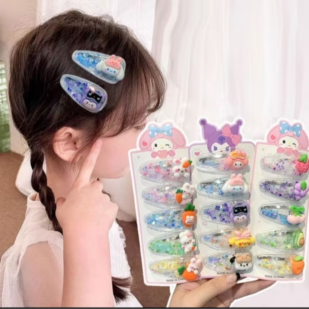Jepit Jepitan Tiptop Anak Karakter Sanrio Glitter