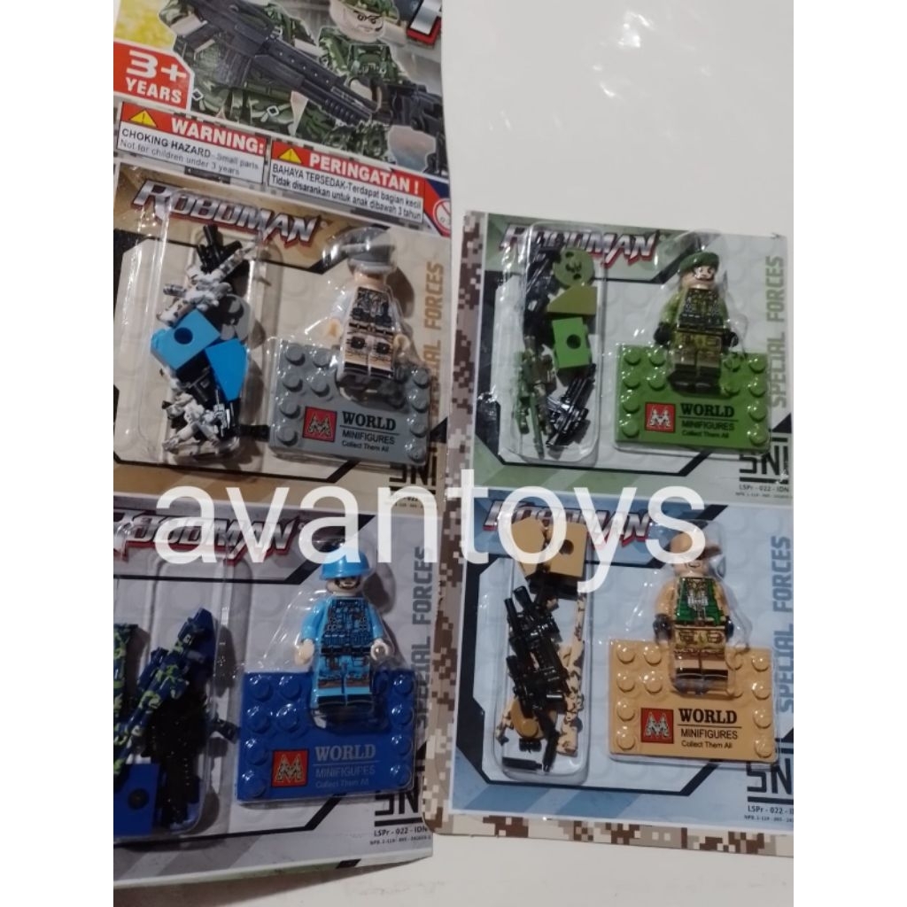 1 PCS ROBOMAN TENTARA WARNA