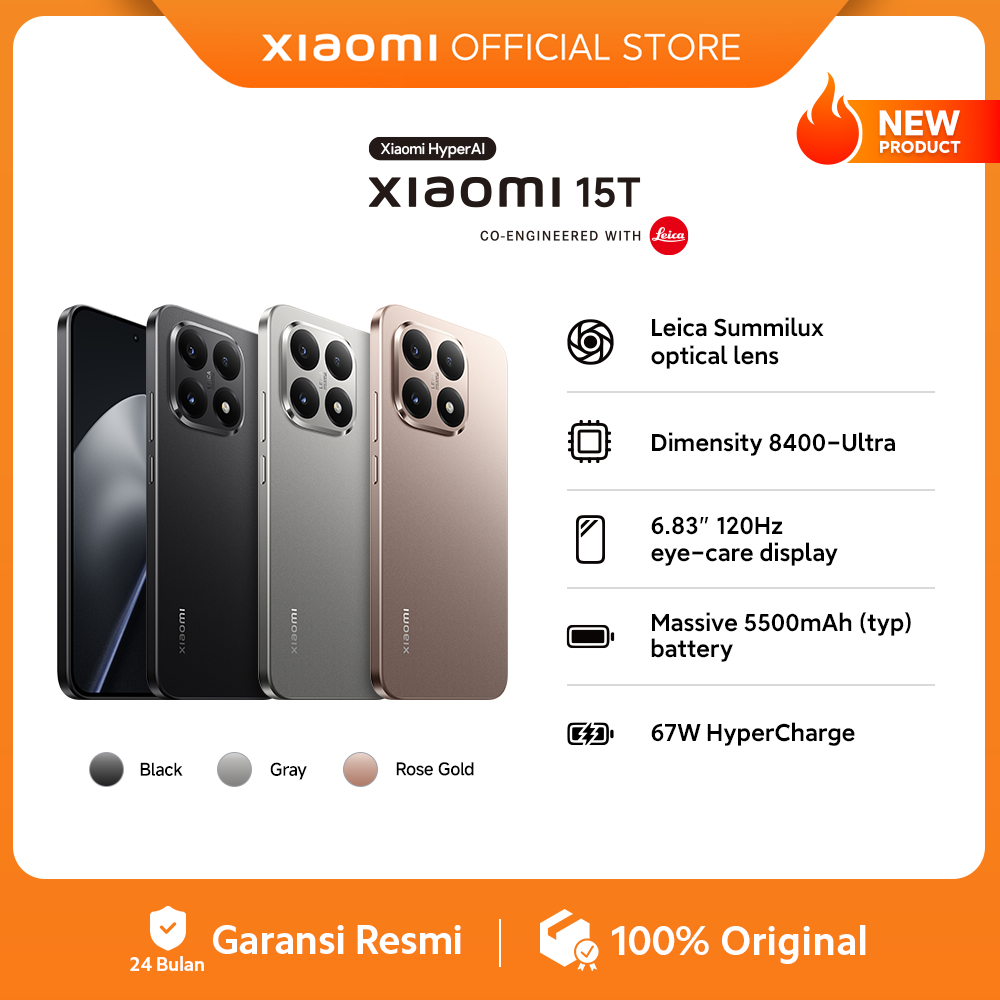 Xiaomi 15T (12/512GB) / Xiaomi 15T Pro (12/512GB) | Leica Summilux optical lens Dimensity 8400-Ultra
