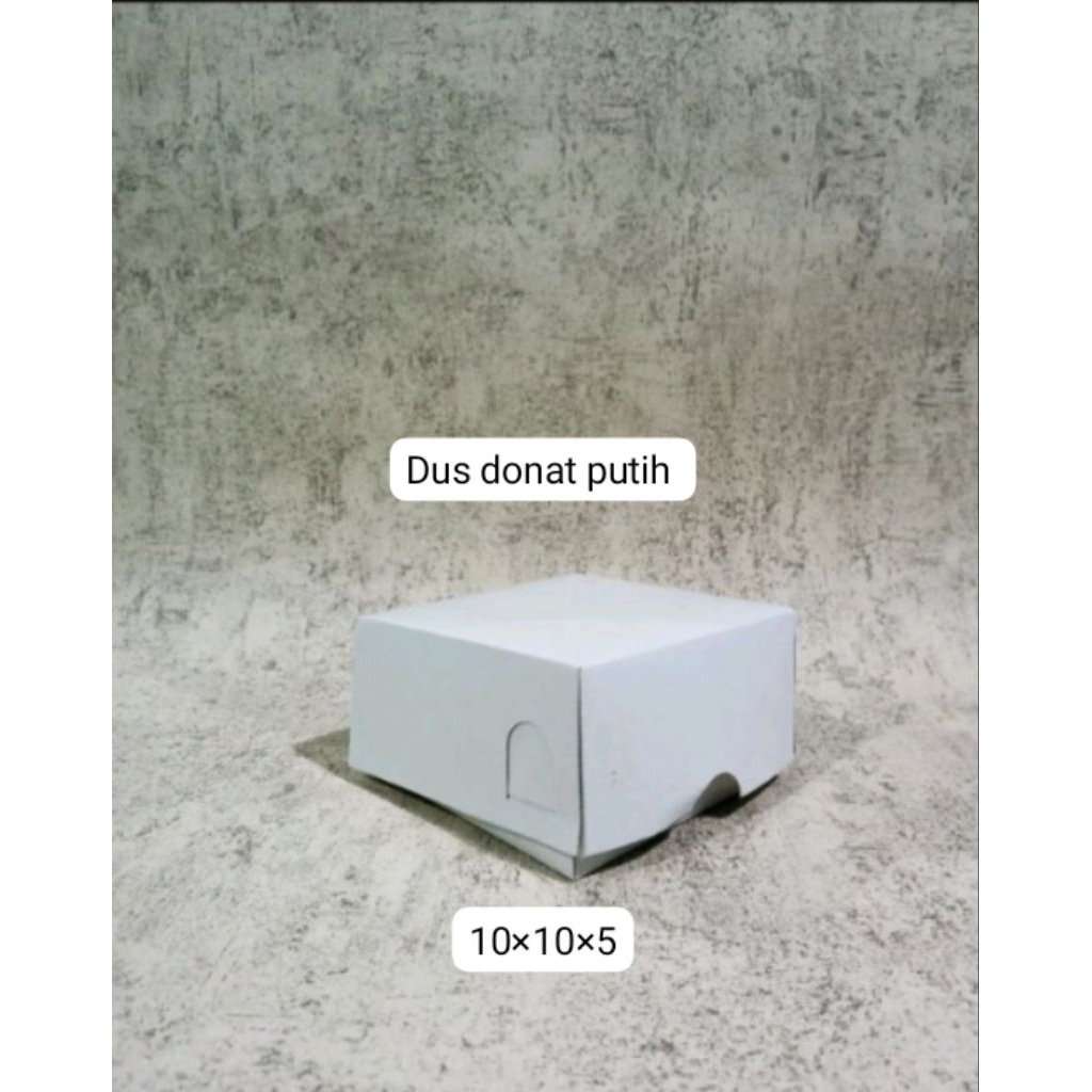 Dus Donat isi 1 Putih/ Dus kue/Box donut