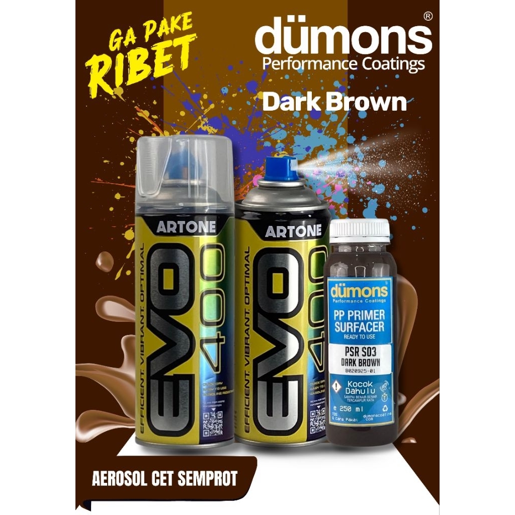 PP PRIMER SURFACER Aerosol (Artone EVO 400) Dark Brown