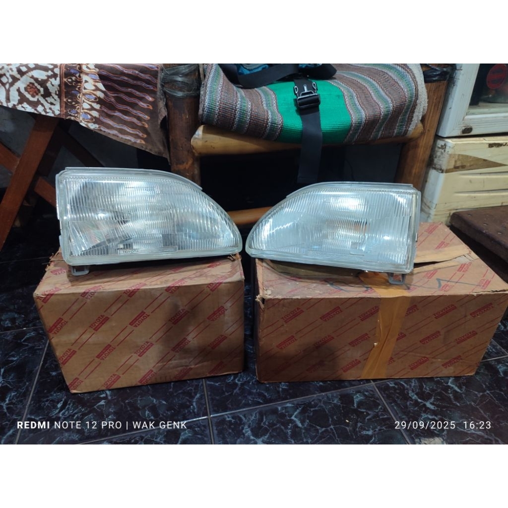 Headlamp Starlet Kotak Facelift 89/90 Baru Original