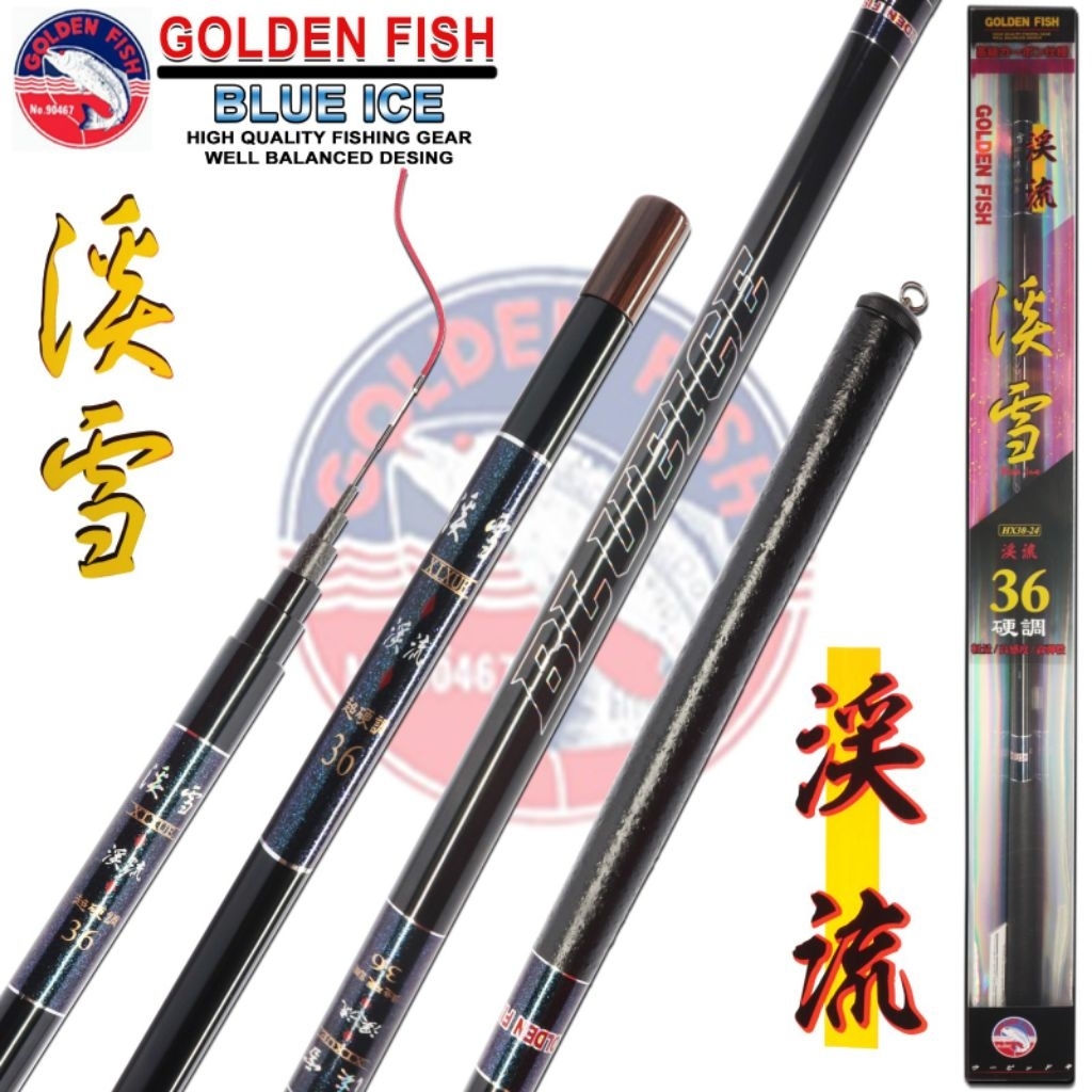 Joran Tegek GOLDENFISH BLUE ICE Pilihan Ukuran 360 450 540 630 Nusa Pancingmart