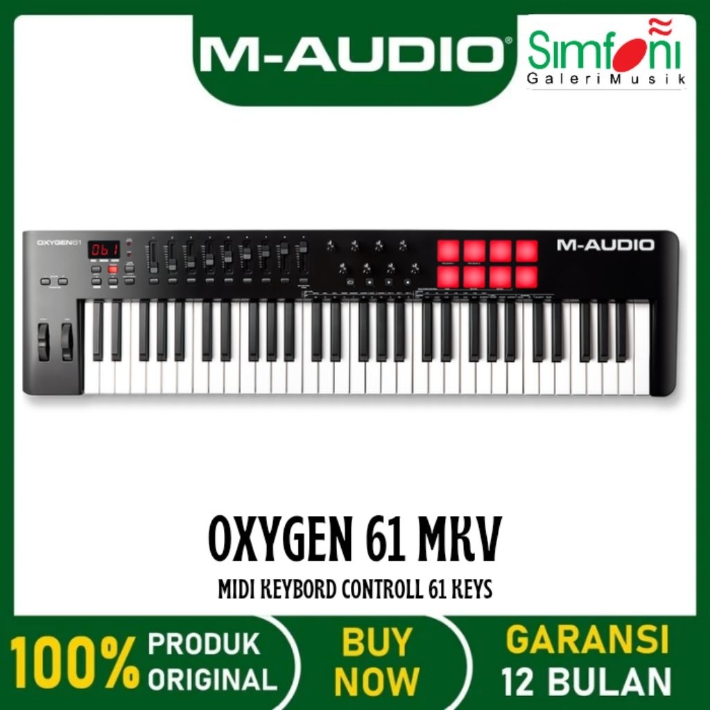 M-AUDIO OXYGEN 61 MKV/OXYGEN 61 MK5 Midi Keyboard Controller 61 Keys