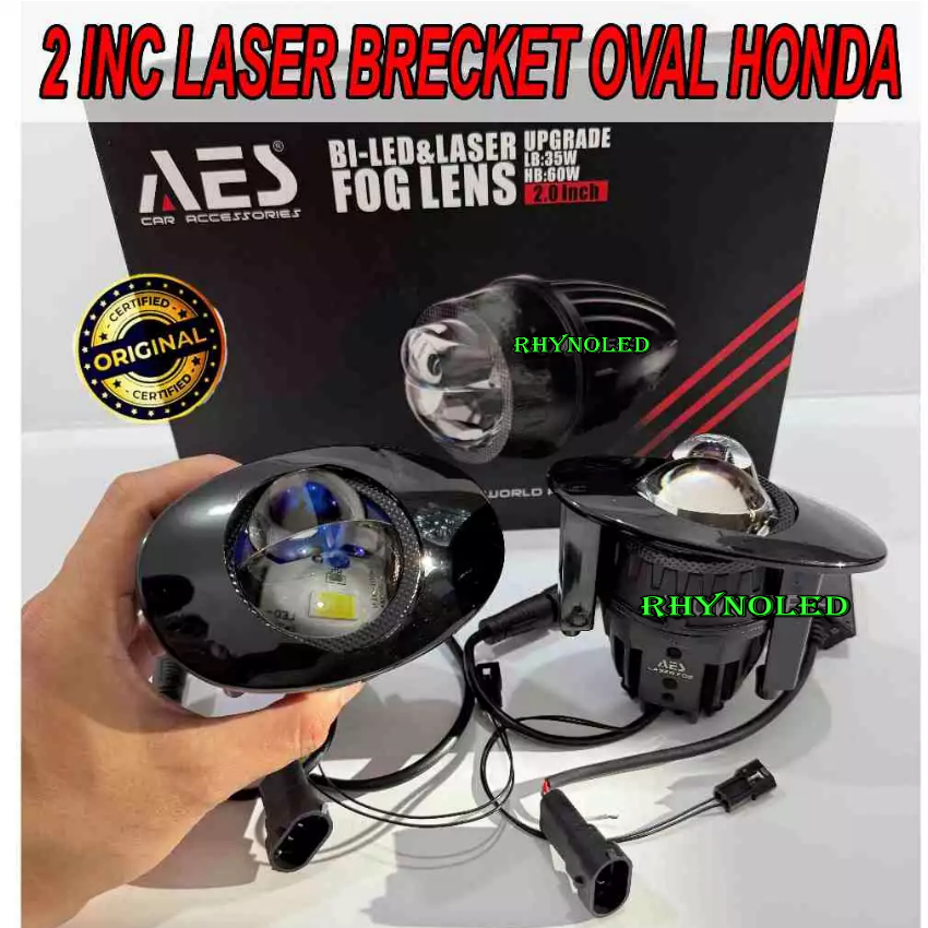 ORIGINAL AES BILED FOGLAMP BREKCET OVAL MINI 2 INCH FOGLAMP OVAL HONDA TOYOTA NON LASER DAN LASER | 