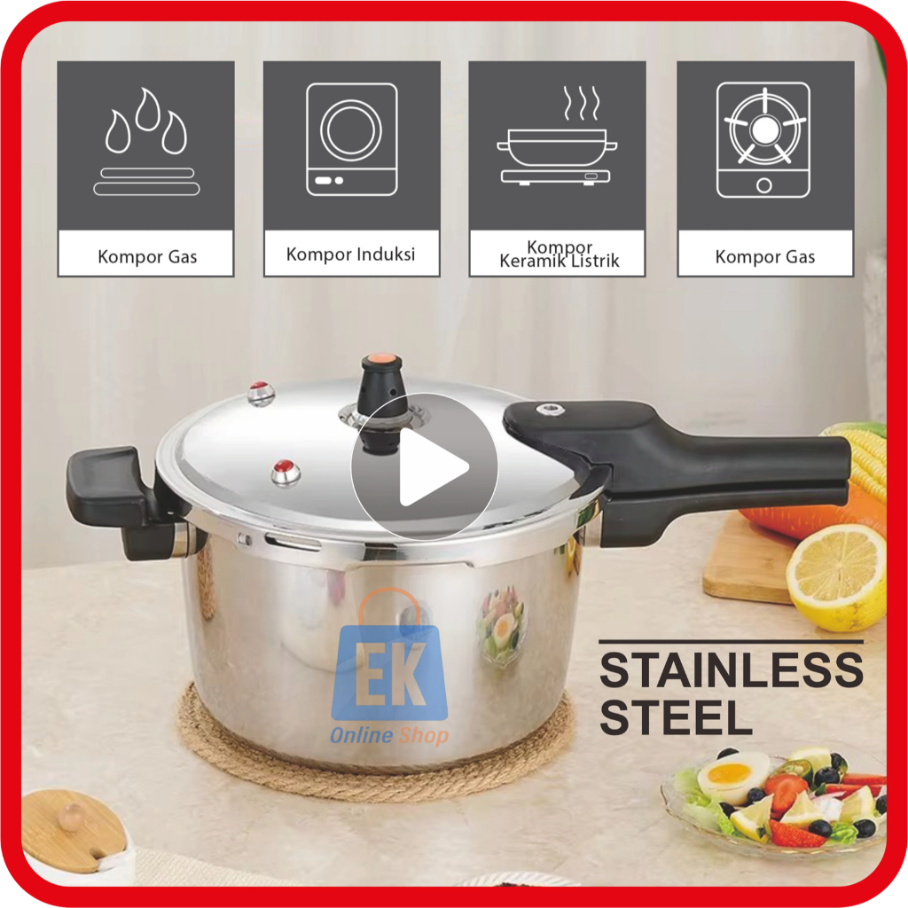 Panci Presto 8 Liter - 24cm KIMITSU KPS-824 | Panci Presto Stainless | Panci Presto Premium