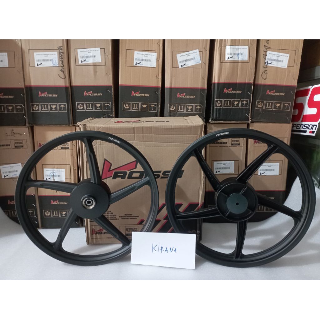 Velg Racing Vrossi Honda Kirana Falcon Black (depan belakang tromol)Veleg Palang 5 Hitam Original Vr