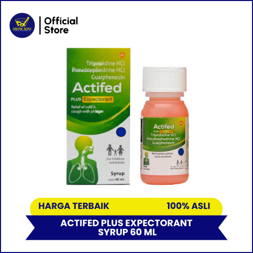 Actifed Plus Expectorant Sirup 60 ml - Obat Meringankan Flu & Batuk Berdahak