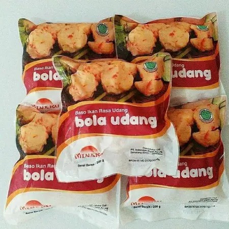 Minaku Bola Udang, Bakso Ikan Rasa Udang minaku Kemasan 200 gram