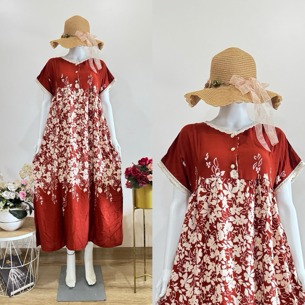 Lusia Dress Daster rayon premium kekinian