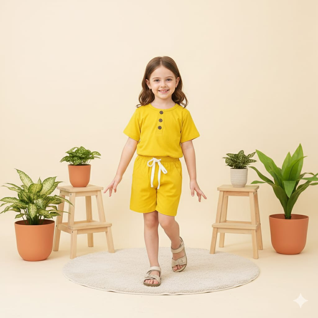 Hawaii set (unisex) Setelan anak unisex bahan katun rayon crinkle usia 2-10 tahun