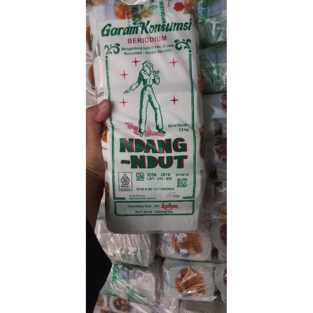 Garam ndang ndut garam berzodium isi 12 per pack