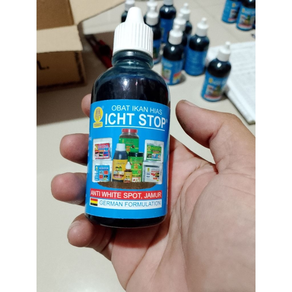 Iguana_ICH STOP 75ML OBAT BIRU ANTI JAMUR IKAN HIAS