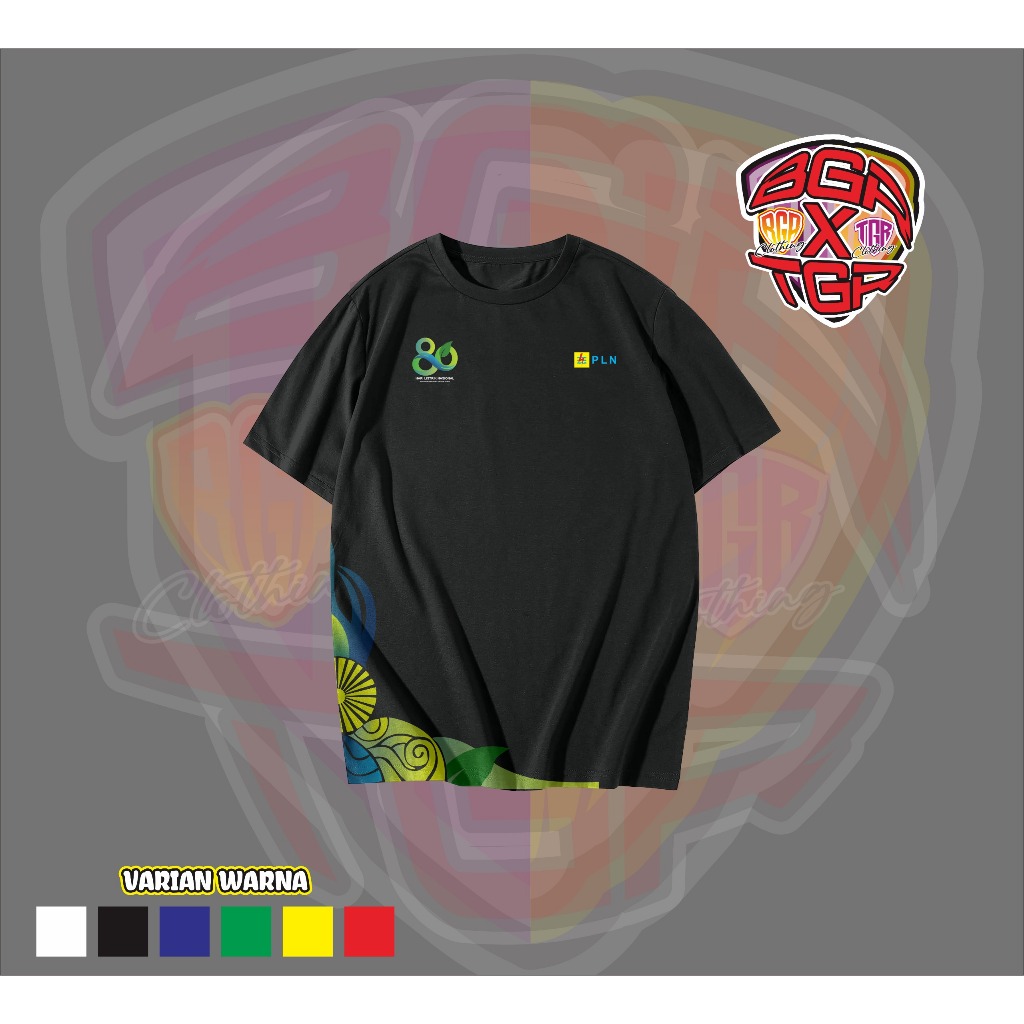 BAJU KAOS PLN HUT 80 TH T-SHIRT TERBAIK KAOS PLN HUT 80 TH T-SHIRT