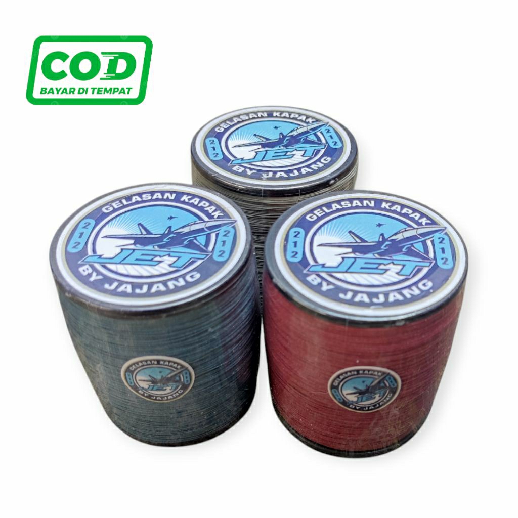 Gelasan Kapak Jet Biru Ukuran (025) Panjang 1500 Yard - Gelasan Molor Untuk Adu Layangan