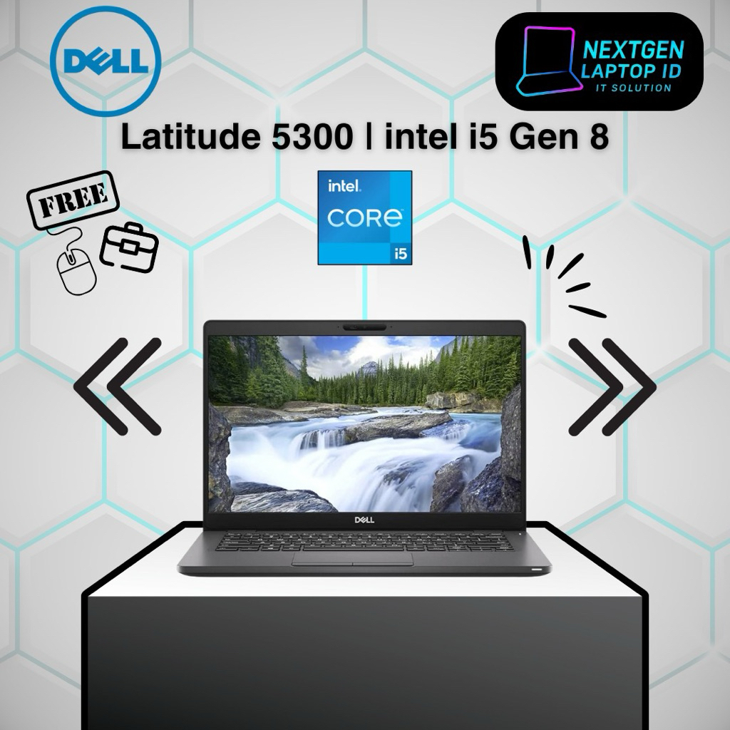 Laptop Dell Latitude 5300 core i5 gen 8 | Layar 13 inch | Windows 10
