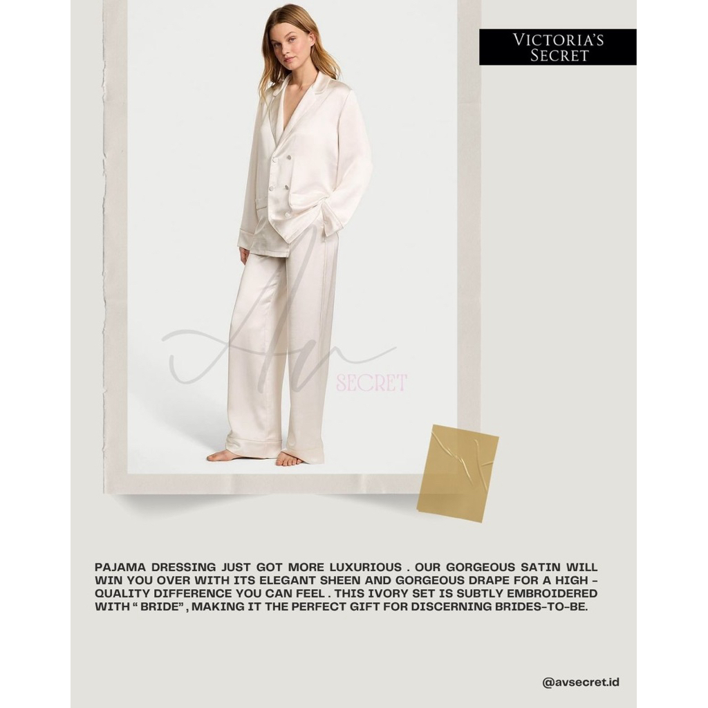 Luxe Satin Bridal Double-Breasted Long Pajama Set - Victoria Secret