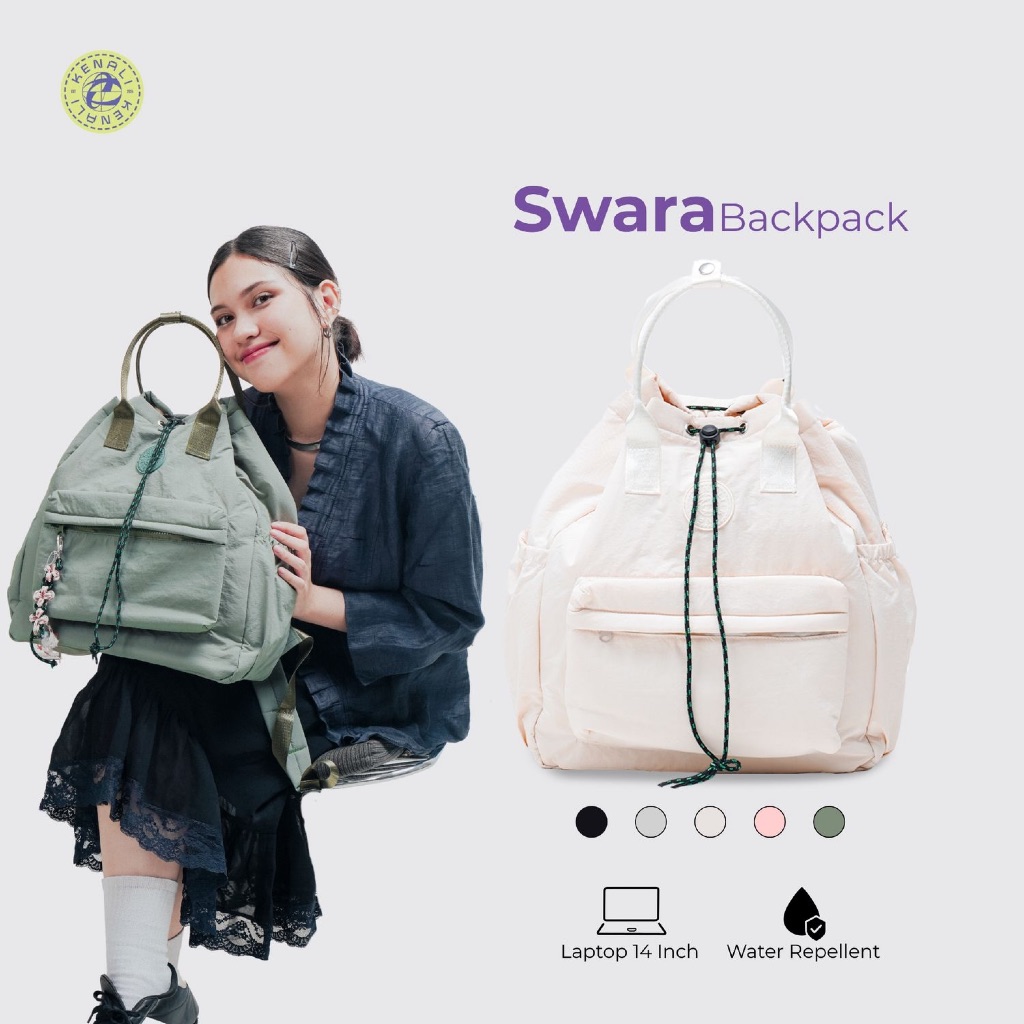 Tas Ransel Wanita - Backpack Swara - Kenali - Tas Ransel Laptop 14 Inch