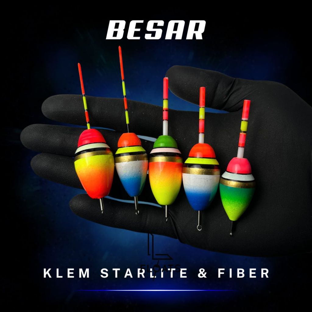 Pelampung pancing klem starlite dan fiber size besar bahan kayu X