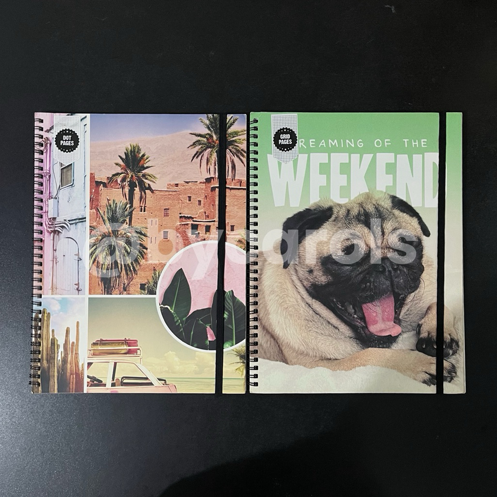 TYPO A4 SPINOUT NOTEBOOK DOT PAGE GRID PAGE PRELOVED