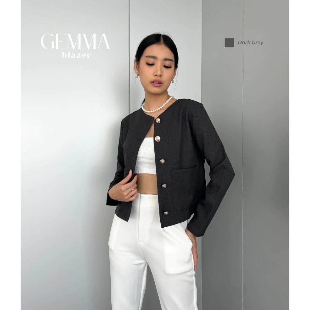 [RAFFA] Gemma Blazer Wanita Crop | Outer wanita  | Blazer Formal Wanita