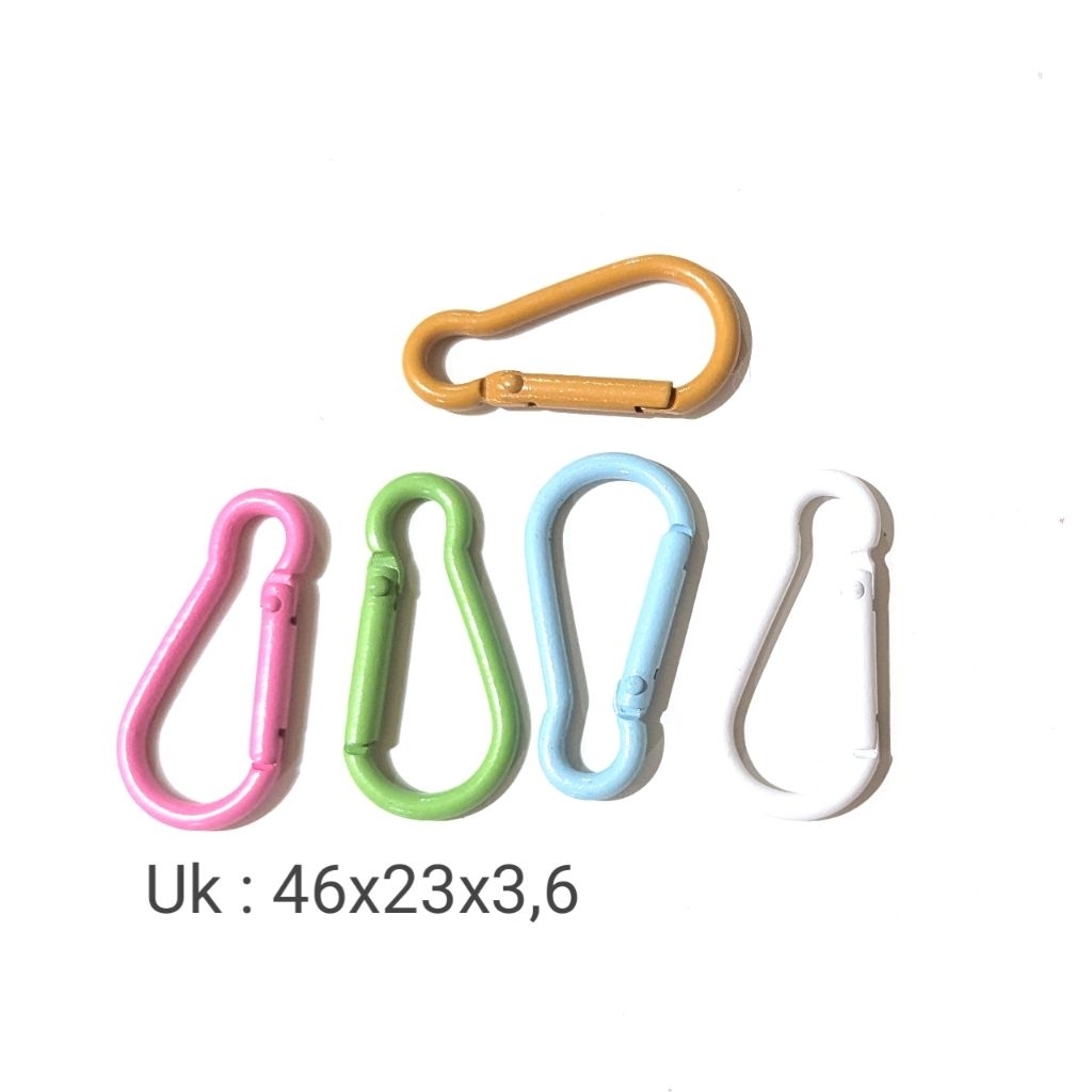 Carabiner Kait Tas Bahan Besi Warna Warni - Kait Tas Gunung Besi