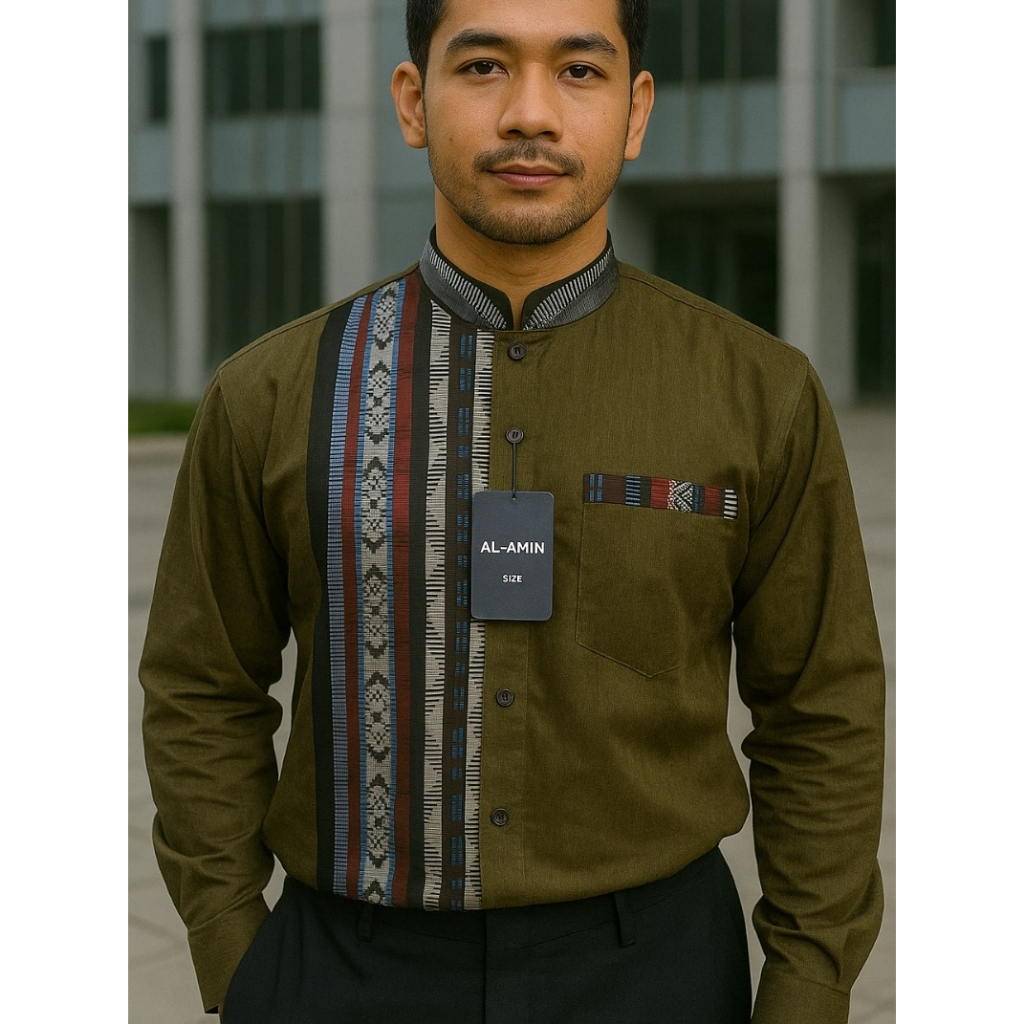 Baju Koko Muslim Al-Amin Lengan Panjang