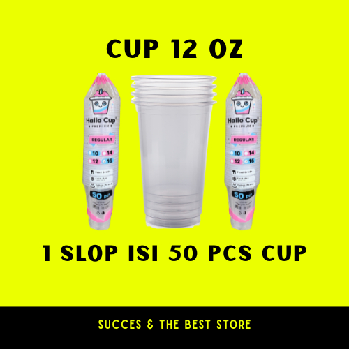 Gelas Plastik Cup Minuman Es Kopi Jus Es Jeruk 12 OZ