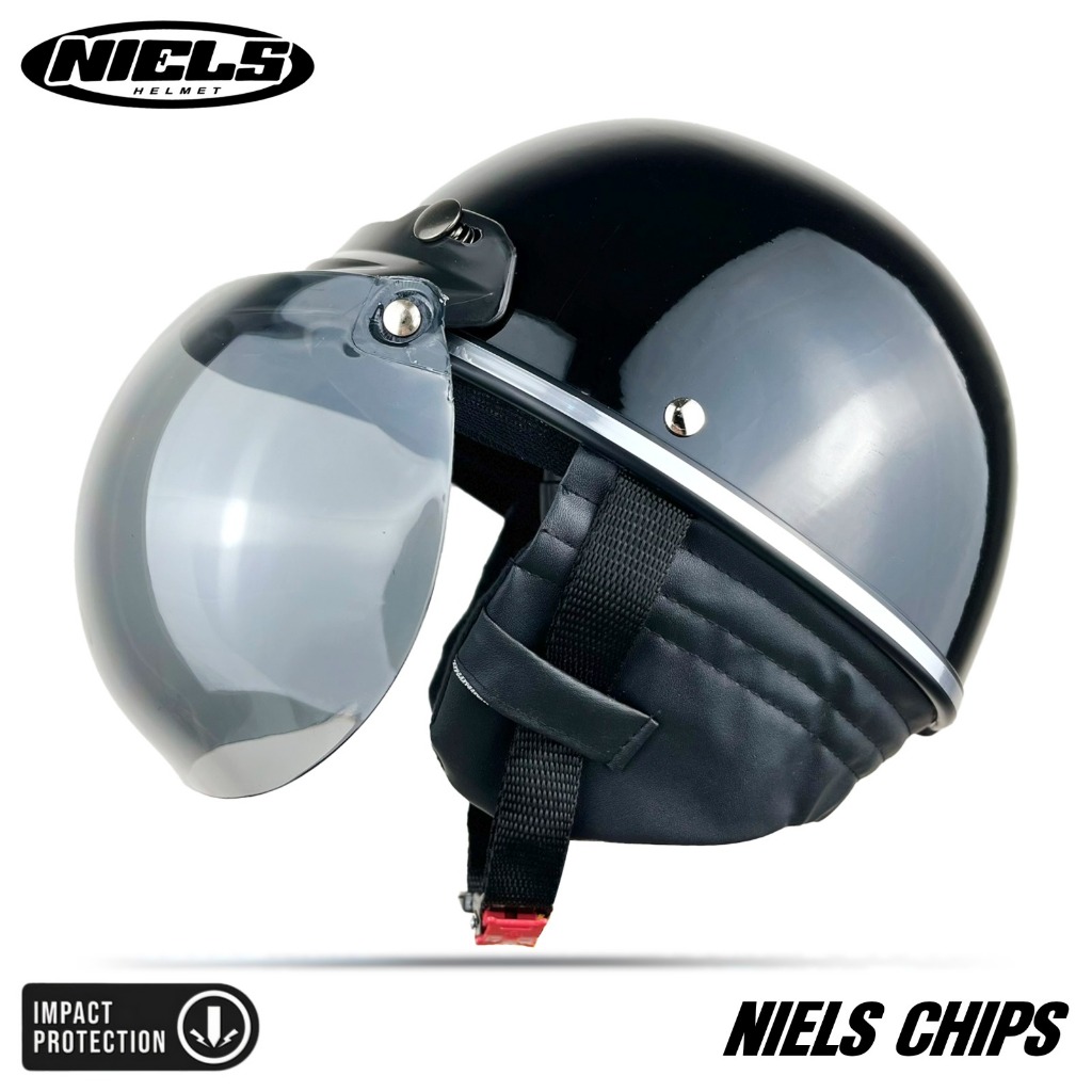 NIELS Retro Helm Bogo Chips Unisex SNI Helm