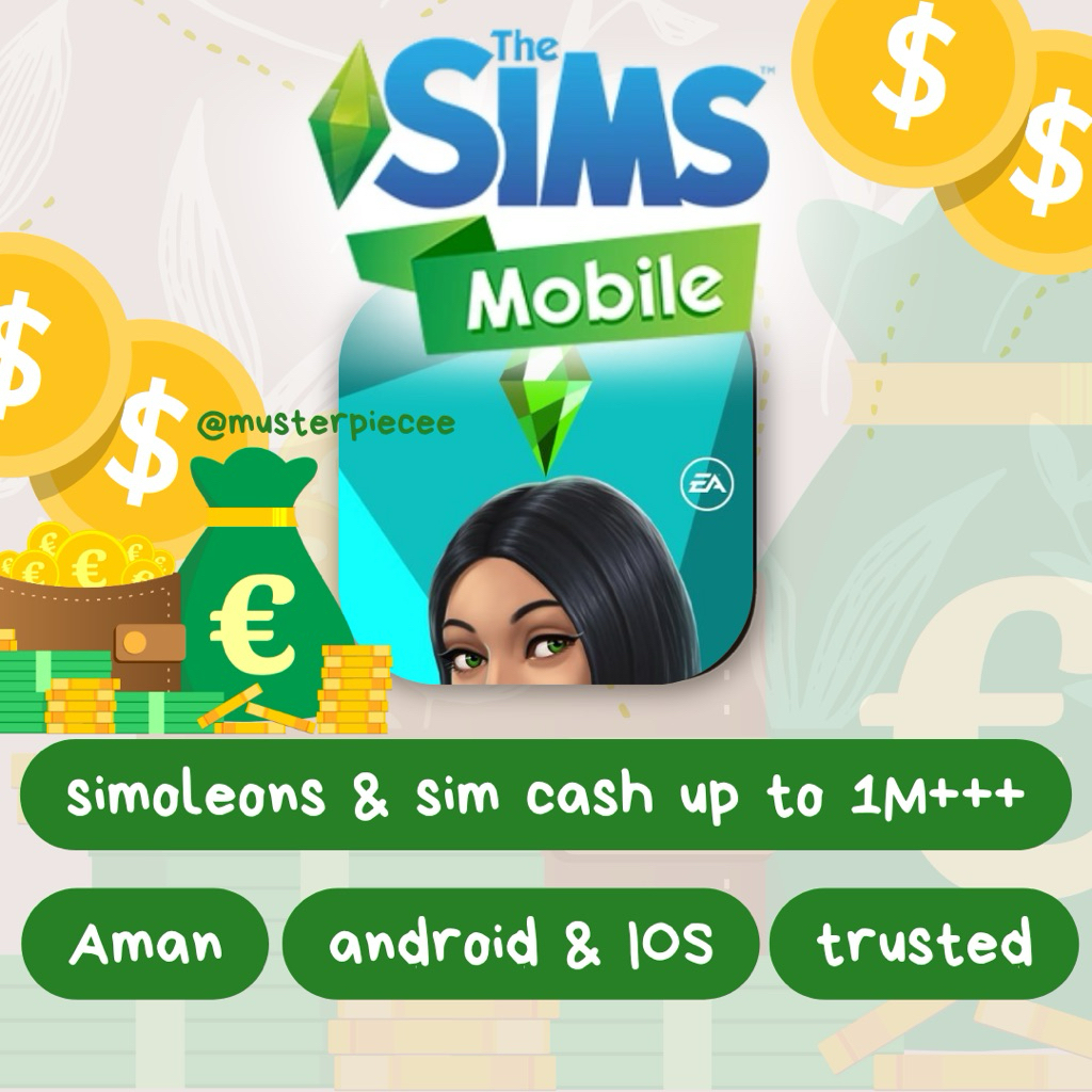 THE SIMS MOBILE (Top Up Simoleons & SimCash) TSM up to 1M+++