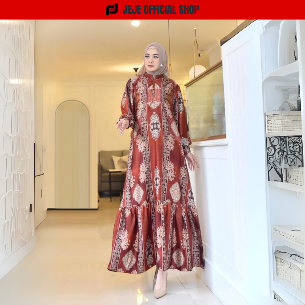 Gamis Mewah Gamis Armani Silk Premium Motif Terbaru Gamis Seragaman Pesta