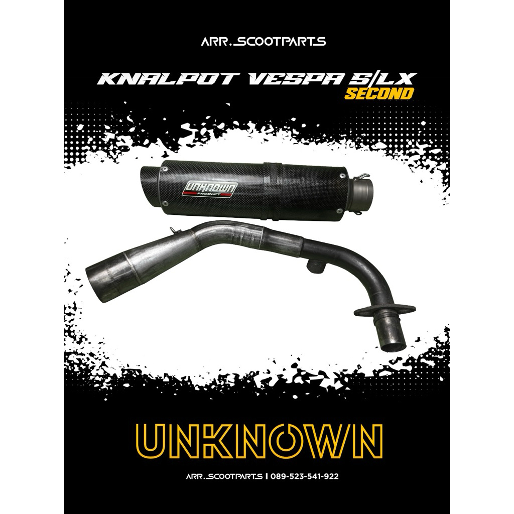 Second Knalpot Unknown Falcon Special Fullsystem Vespa Sprint Primavera Lx S